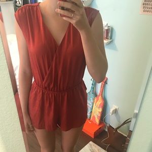 Banana Republic Orange Wrap Romper
